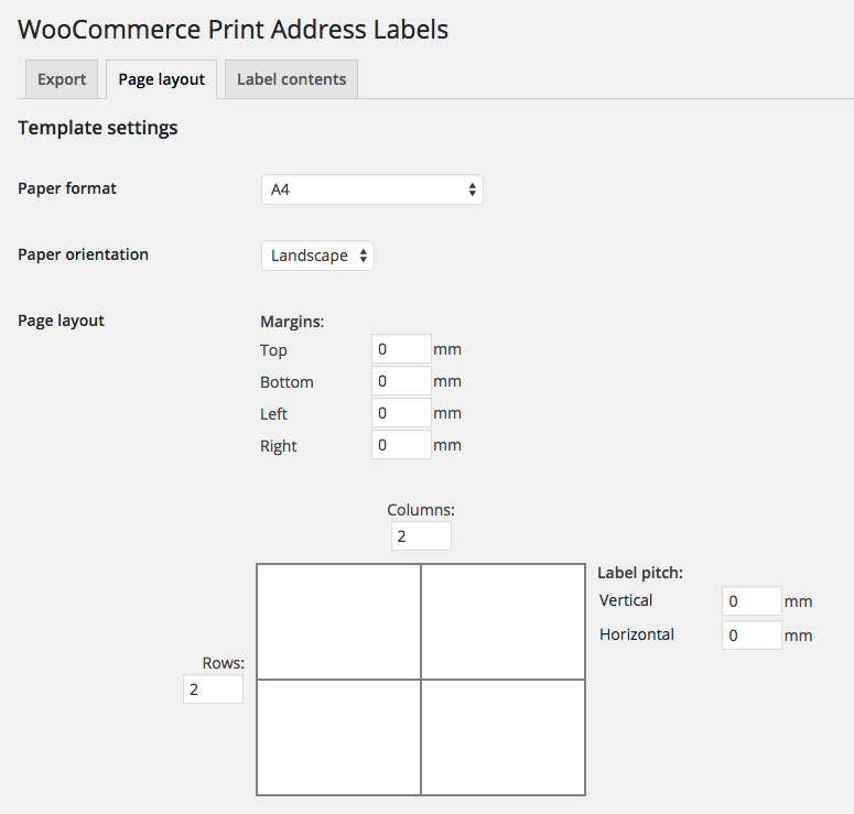 print an address label