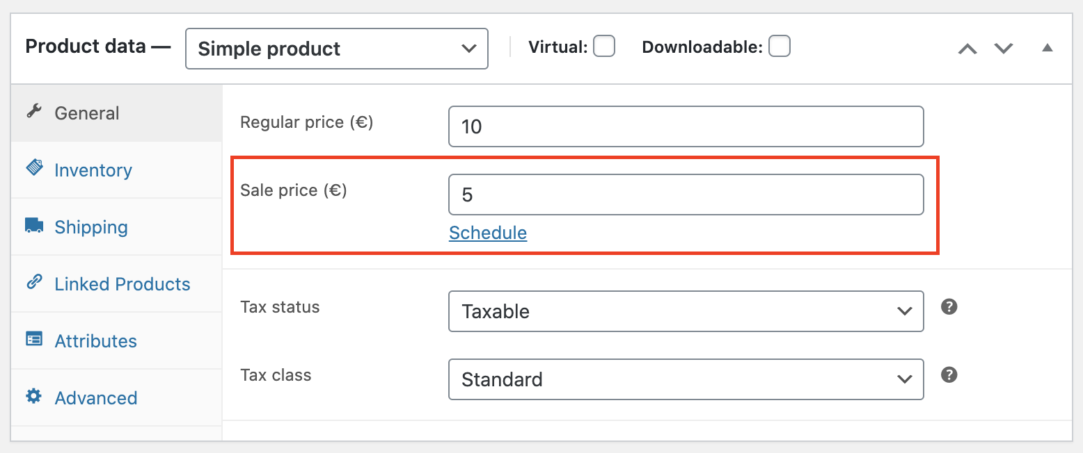 Difference between sale price and discount WP Overnight Documentation