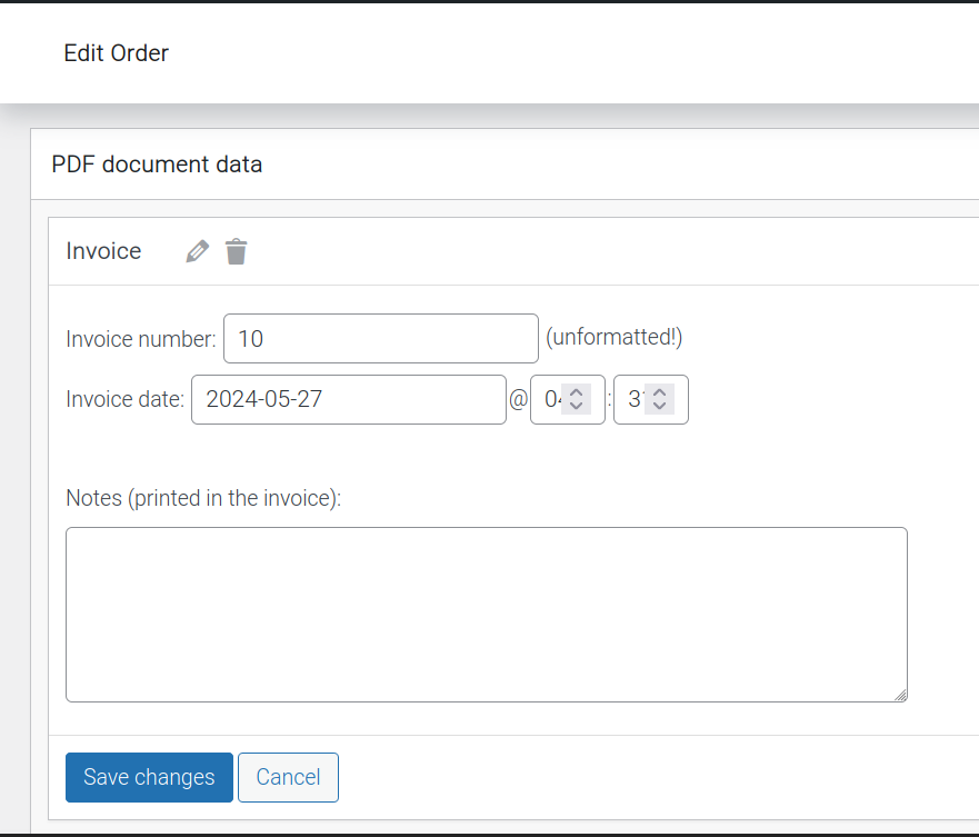 An image showing pdf document data being modified