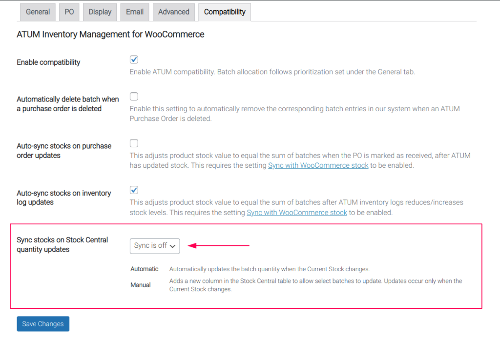 An image of the settings